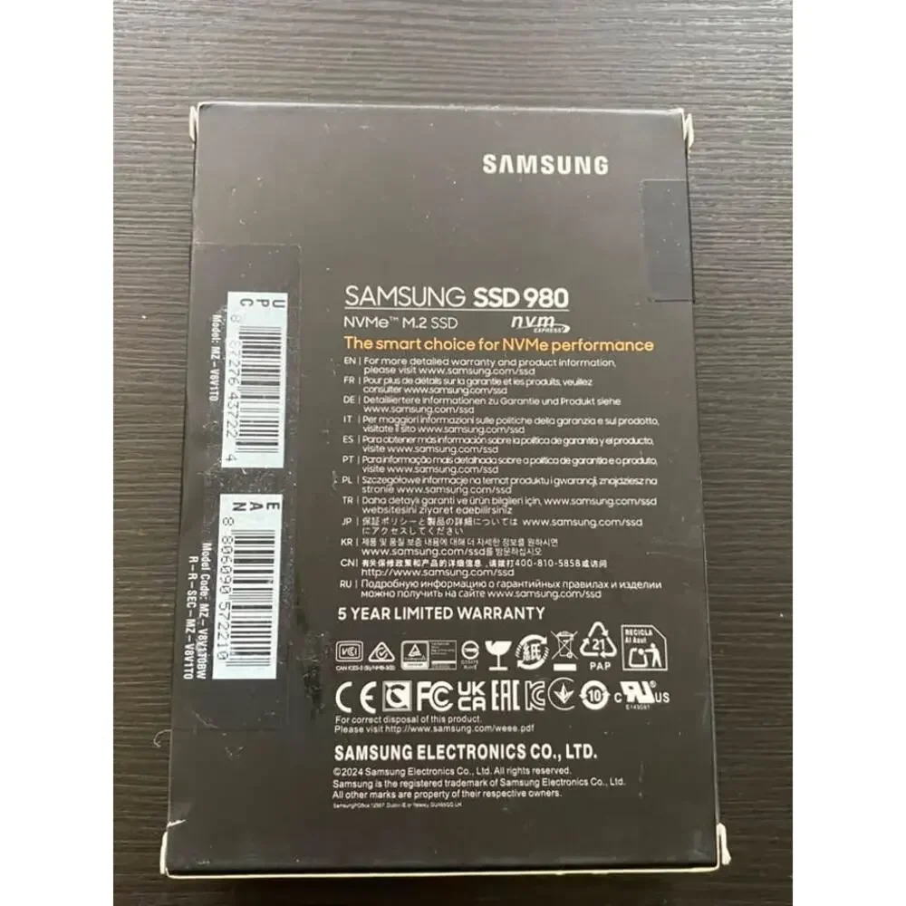 Samsung SSD 980 1TB NVMe M.2 Internal SSD 3500MB/s (Sealed)